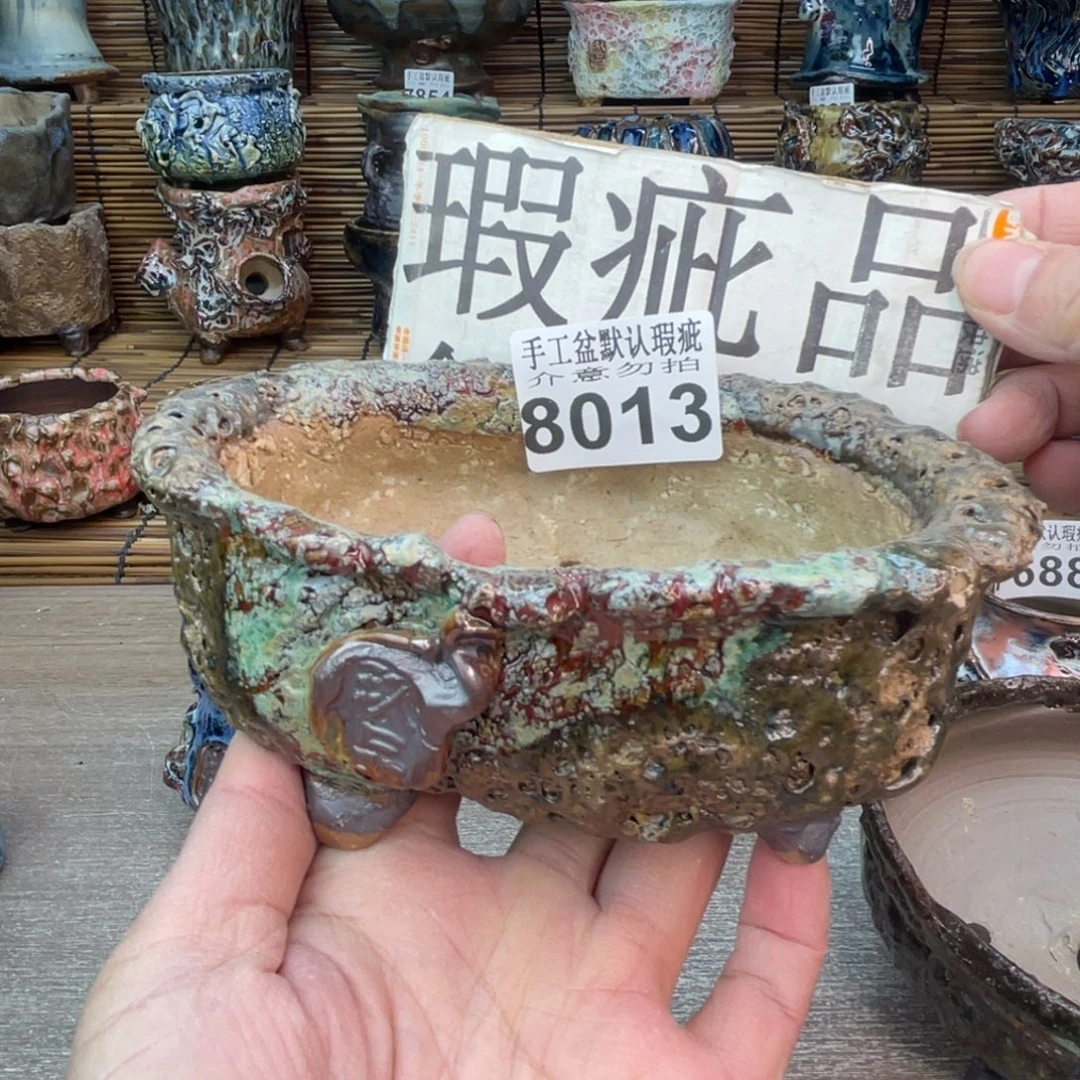 手工花盆默认瑕疵完美者勿拍