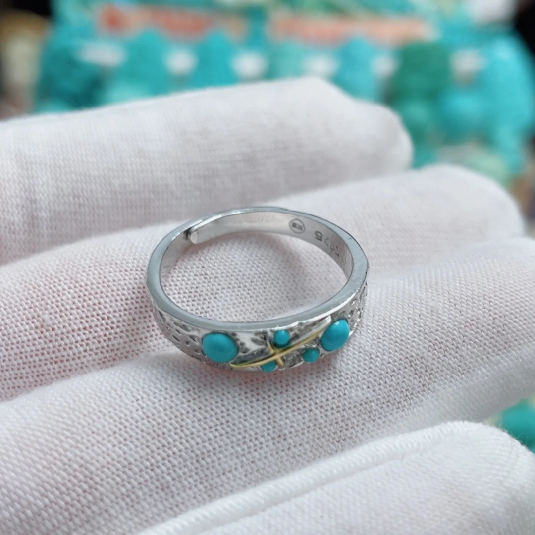 绿松石银S925镶嵌珠宝奇石