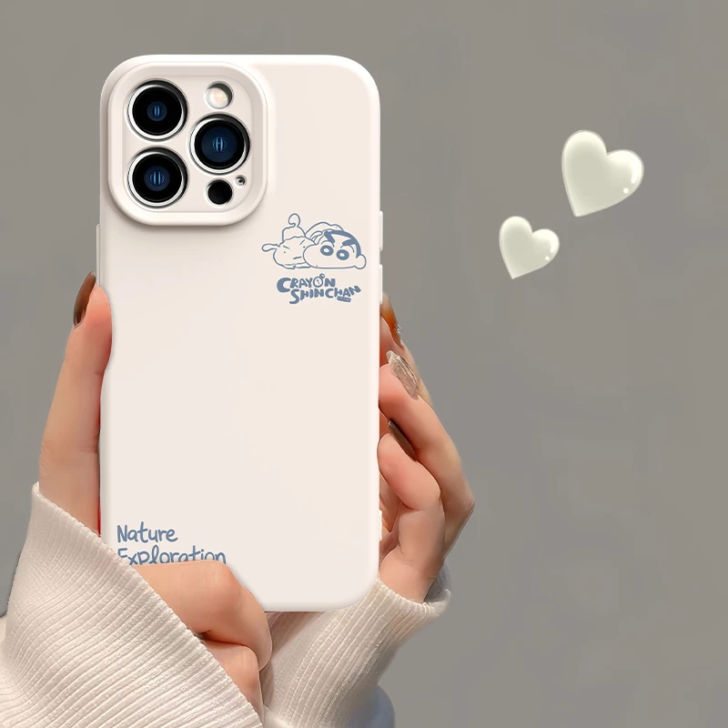 简约小新手机壳适用于苹果16/13液态硅胶iPhone15/14pro流行可爱