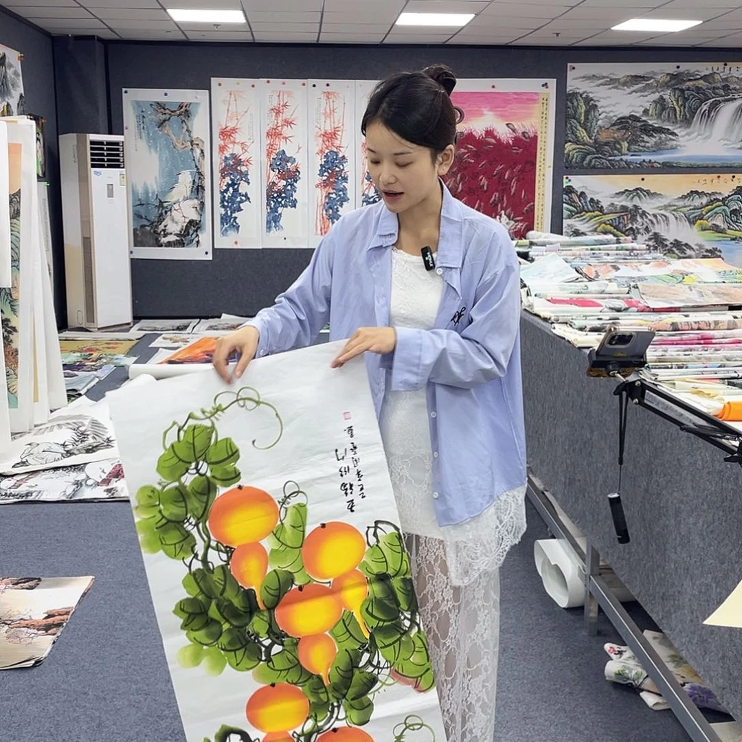 国画作品小姐姐放漏…