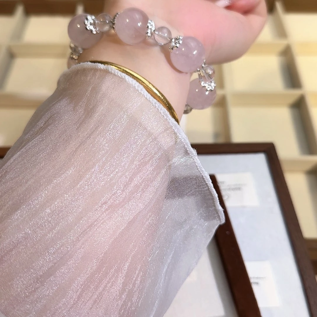 水晶手链合金天然水晶手链