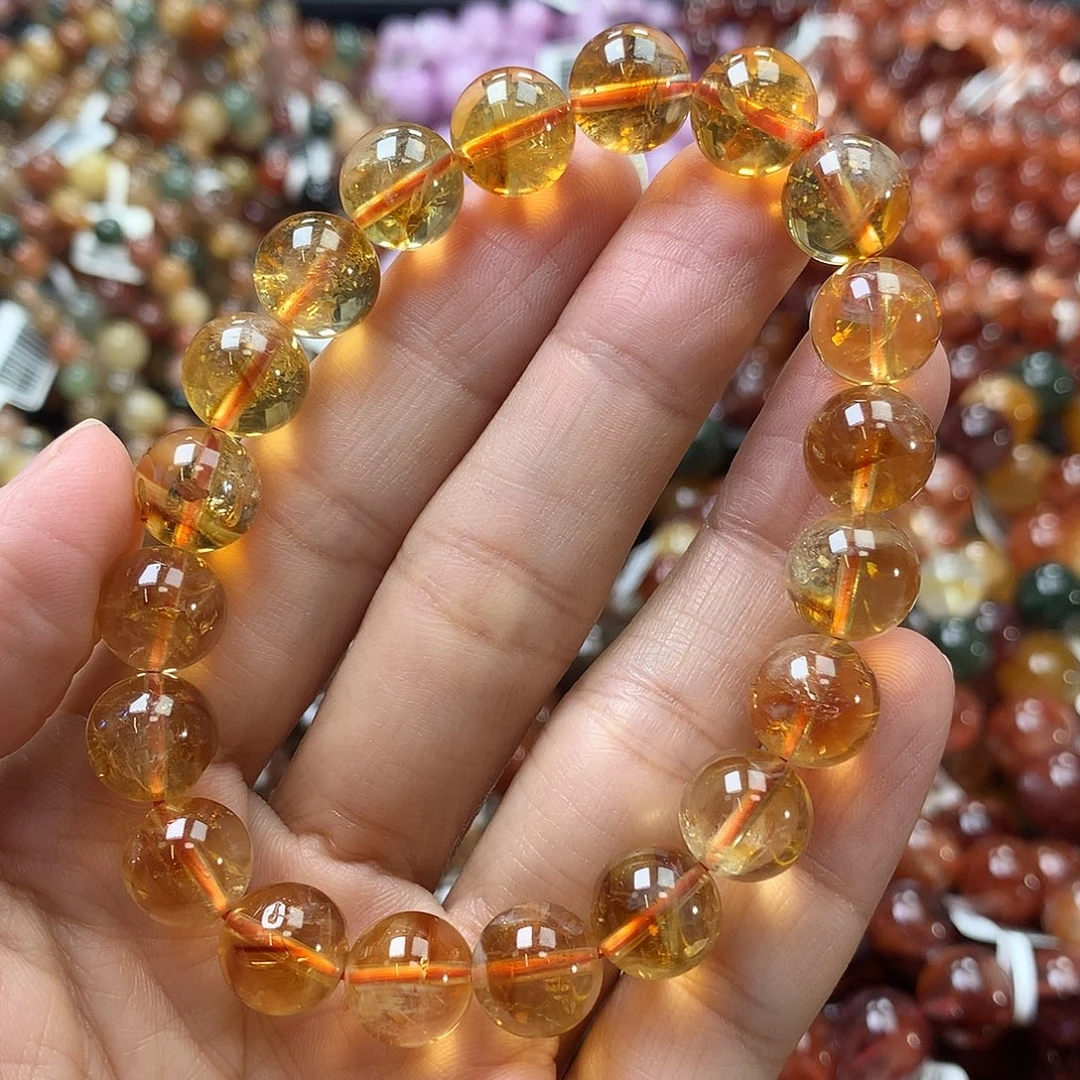 未镶嵌水晶手链暴力黄10mm