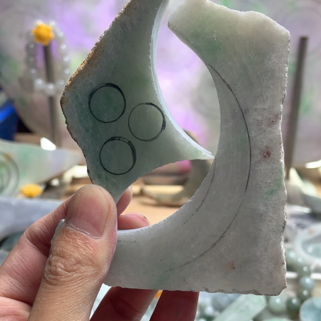 户***人翡翠未镶嵌挂件K缅甸天然翡翠片料