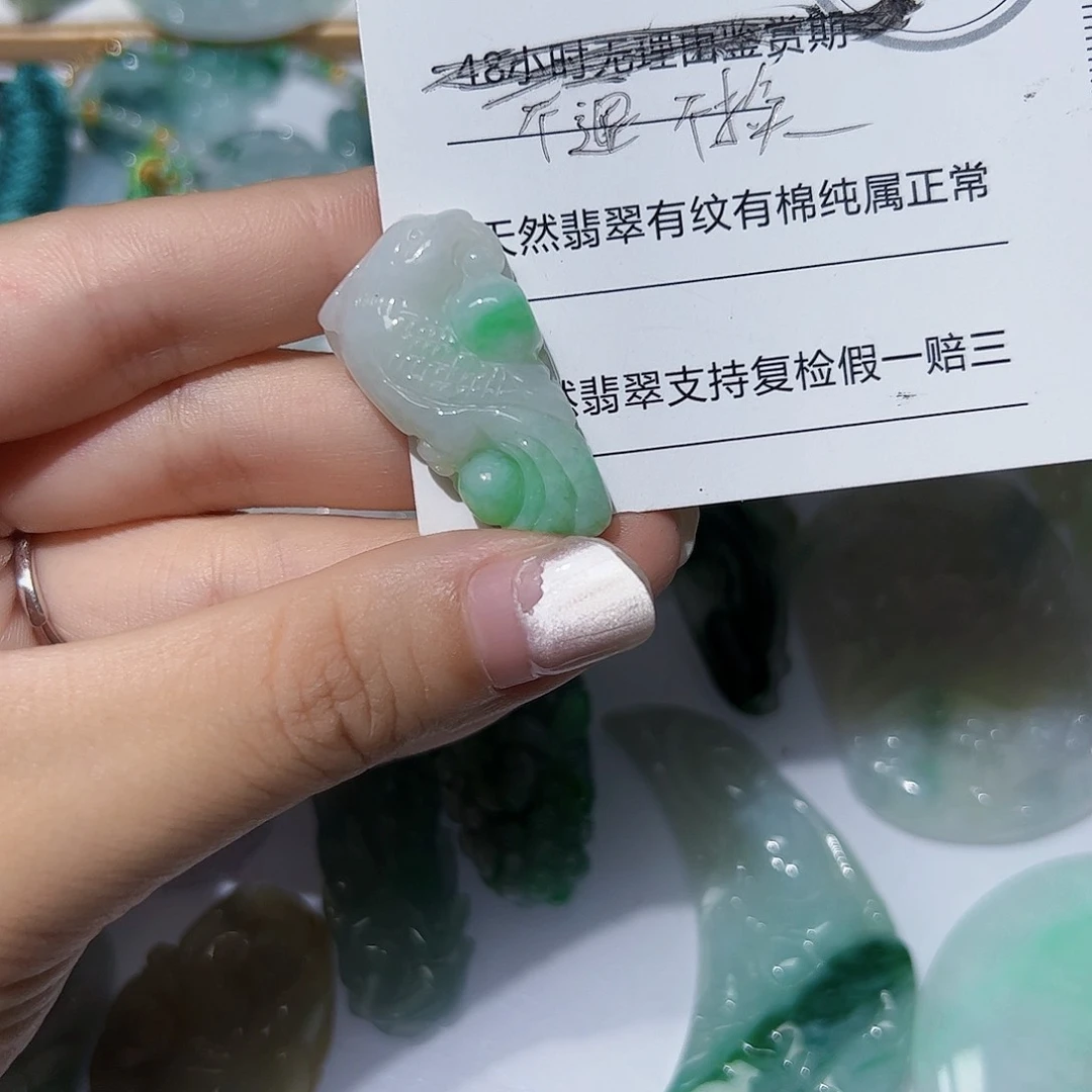 翡翠未镶嵌颈饰天然A货fei cui