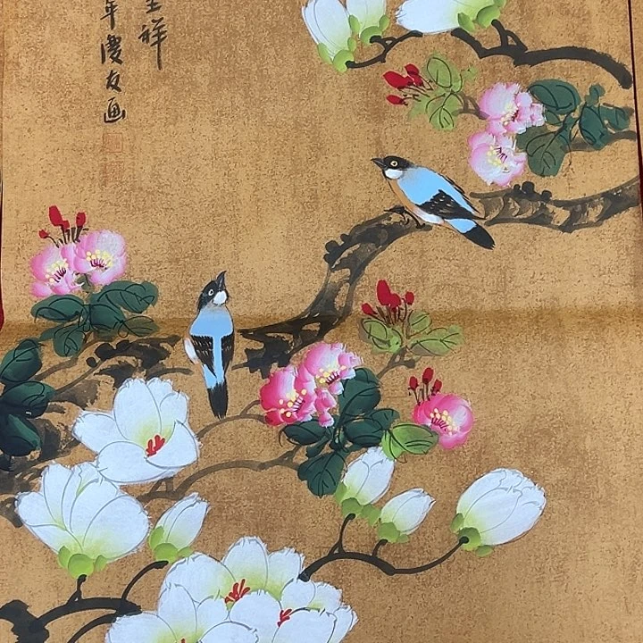 竖款周末愉快哈，山水作品哦……