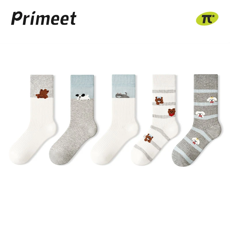 primeet派米袜子女薄款中筒袜新款可爱春秋款堆堆袜配小皮鞋