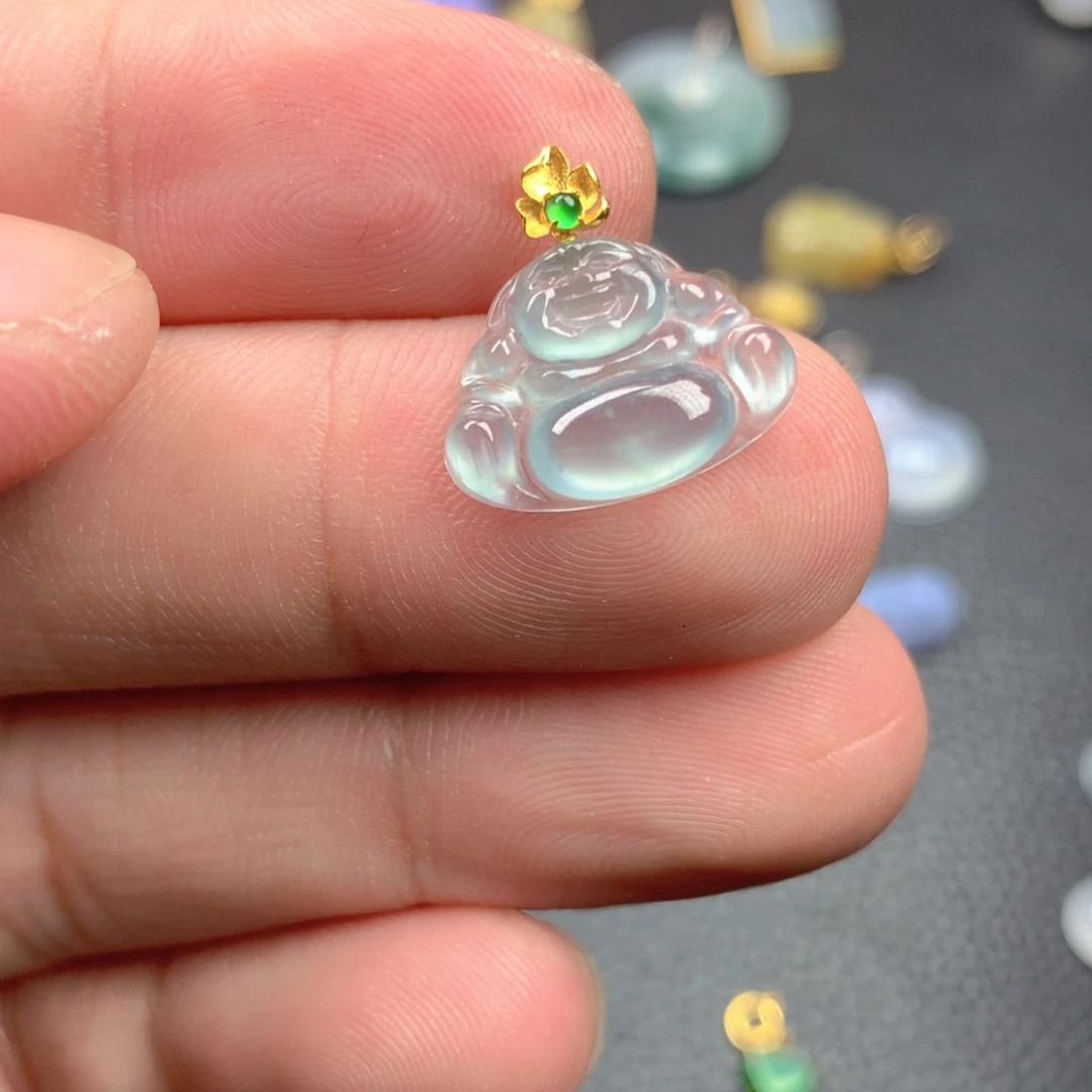 【闪购商品】颈饰18K金镶嵌翡翠翡翠