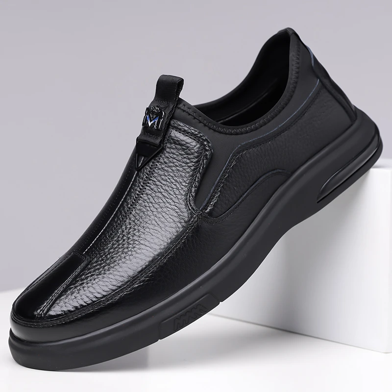 零点犀牛2025新款男士单皮鞋正装透气休闲皮鞋中年防滑爸爸鞋耐磨