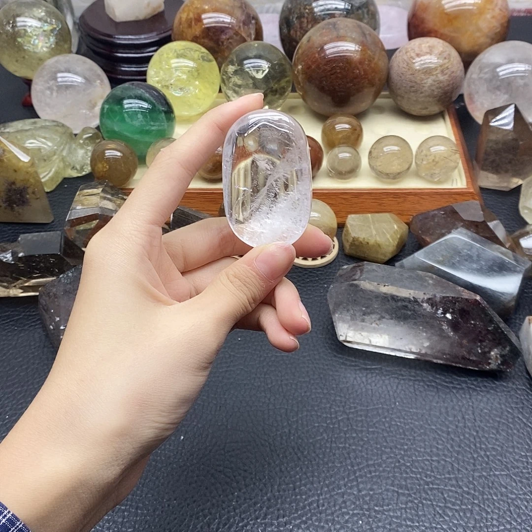 未镶嵌水晶珠宝半成品32水晶石