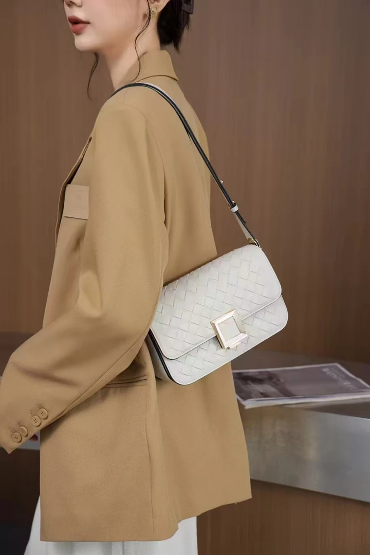 192-81342#米白【尺寸：长-宽-高-】潮流气质休闲百搭时尚女士单肩包