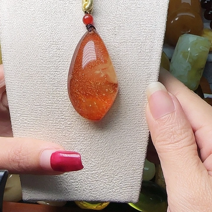 琥珀未镶嵌手链吊坠