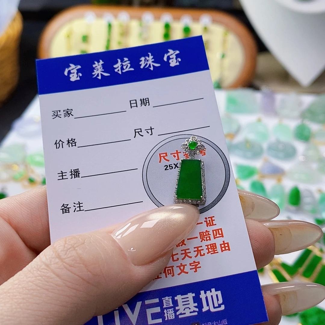 小****翡翠18K金镶嵌颈饰翡翠