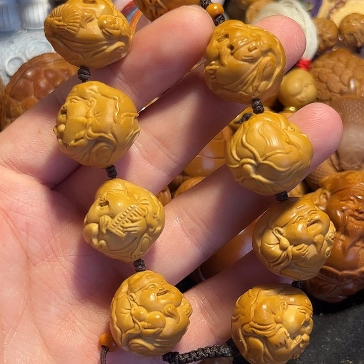 橄榄核手串/手链荷叶财神