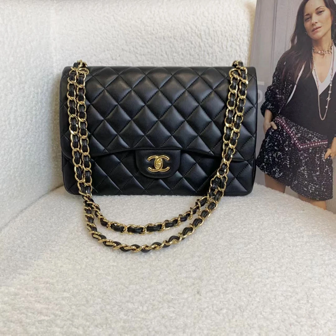 99新 Chanel/香奈儿 壹臻/黑金羊jumbo 20开 22983428