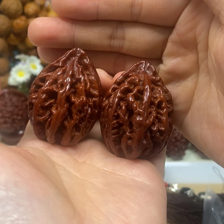 吊坠文玩核桃八棱火焰秋子