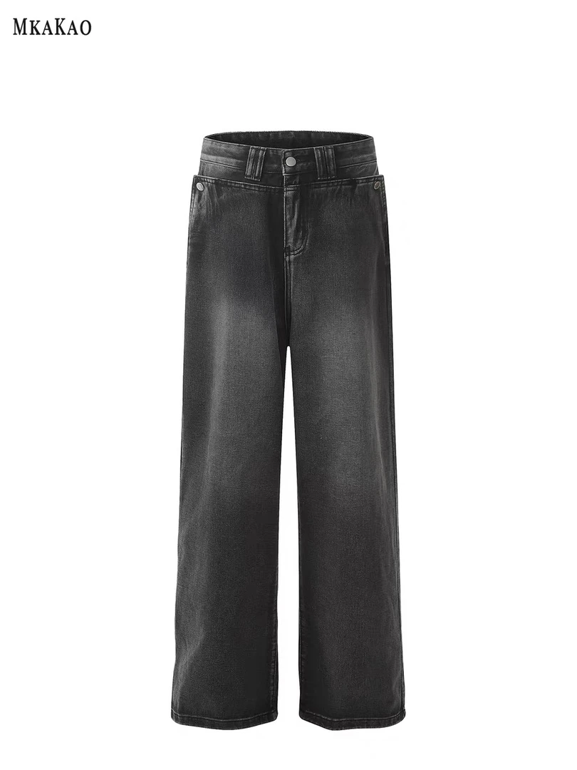 这个价格能买到真的便宜！重磅水洗黑灰色cleanfit牛仔裤男女