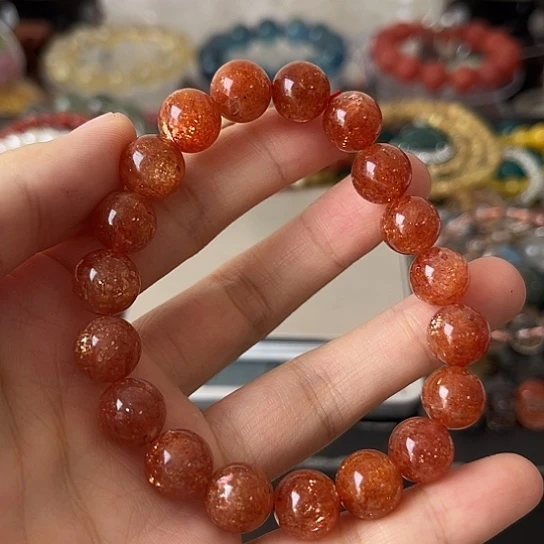 日光石手链未镶嵌矿坑