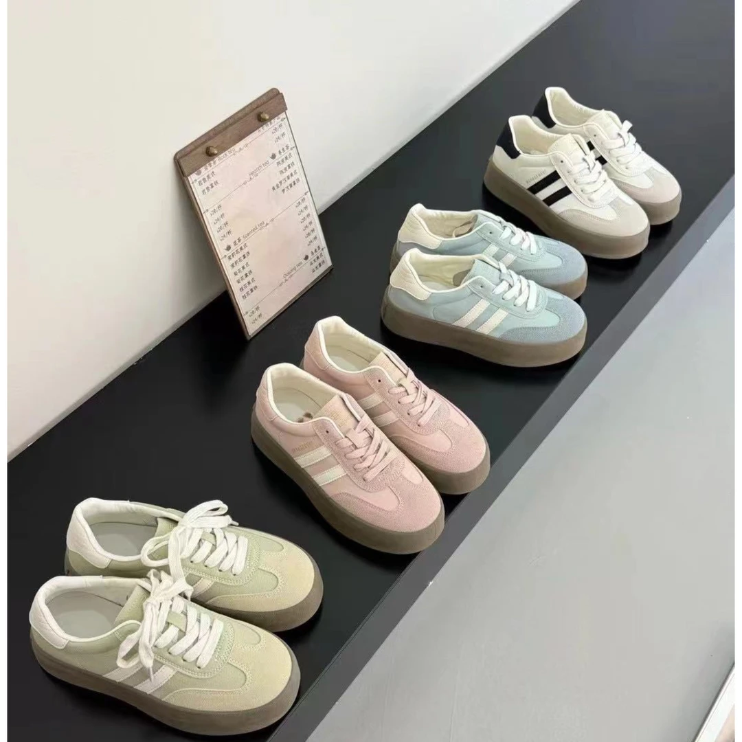 DZG（1xz2586#）小清新两道杠厚底休闲鞋 2-14