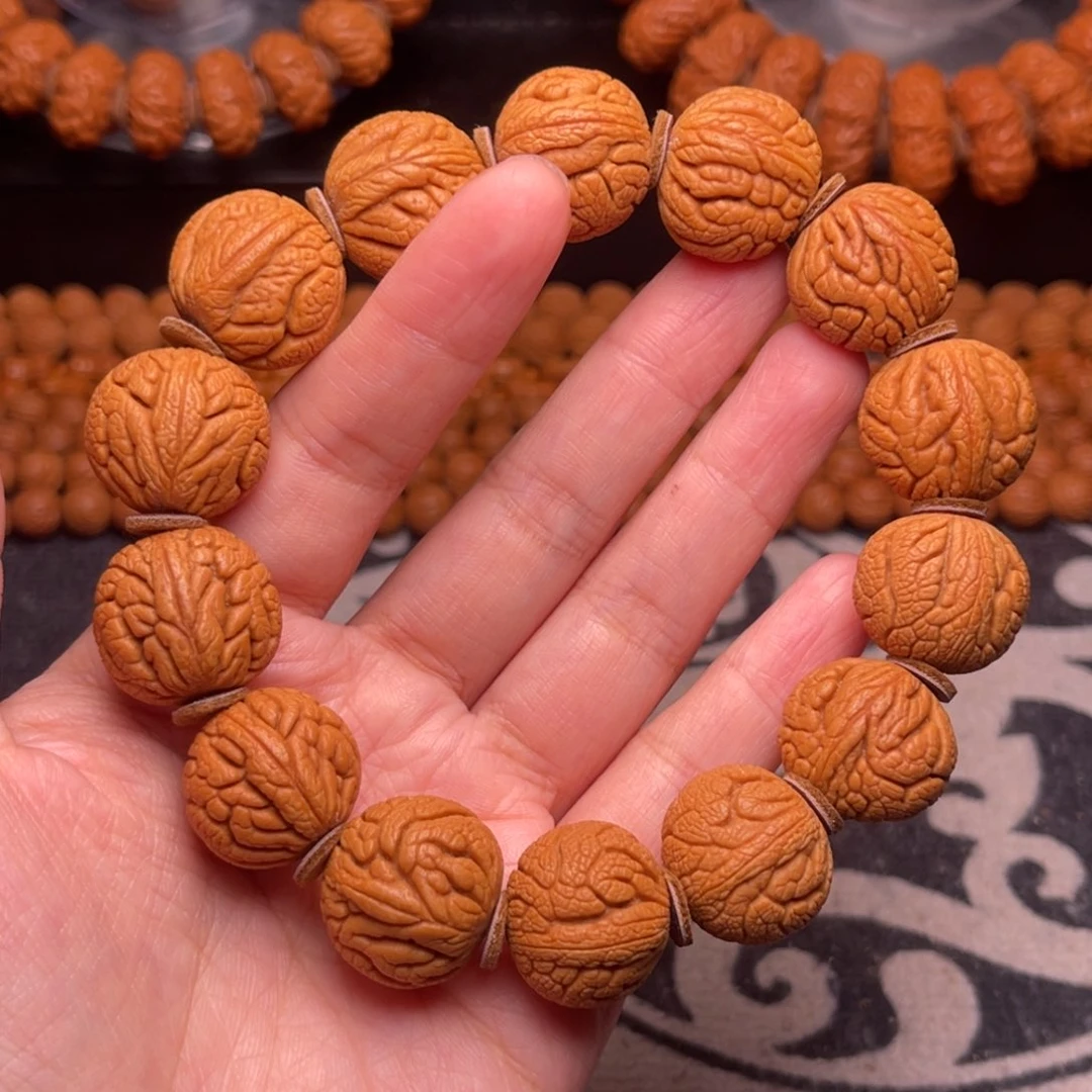 手串桃核龙纹龙珠20