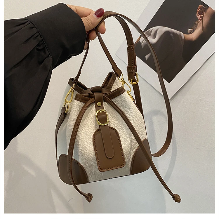 2025轻奢新款时尚百搭潮流洋气单肩水桶包