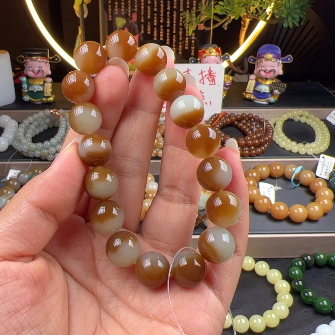 手链未镶嵌和田玉天花板藏品糖白