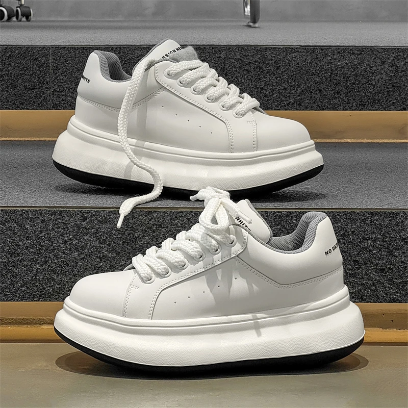 小白鞋男女2025秋季新款潮流时尚板鞋厚底增高情侣百搭运动休闲鞋