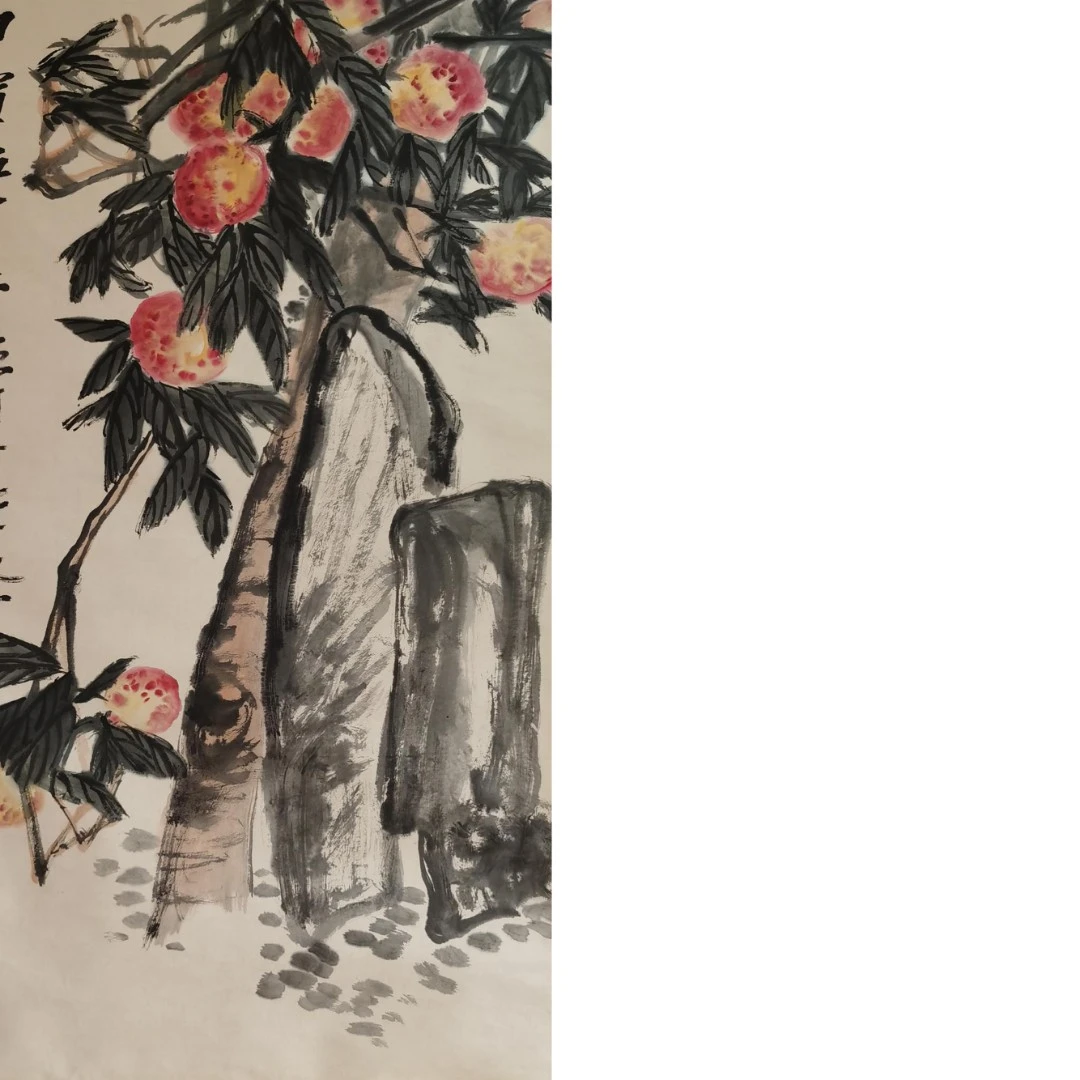 【辽拍】V250709-2-438《桃》（7.9平尺) 纸本镜片 DD23