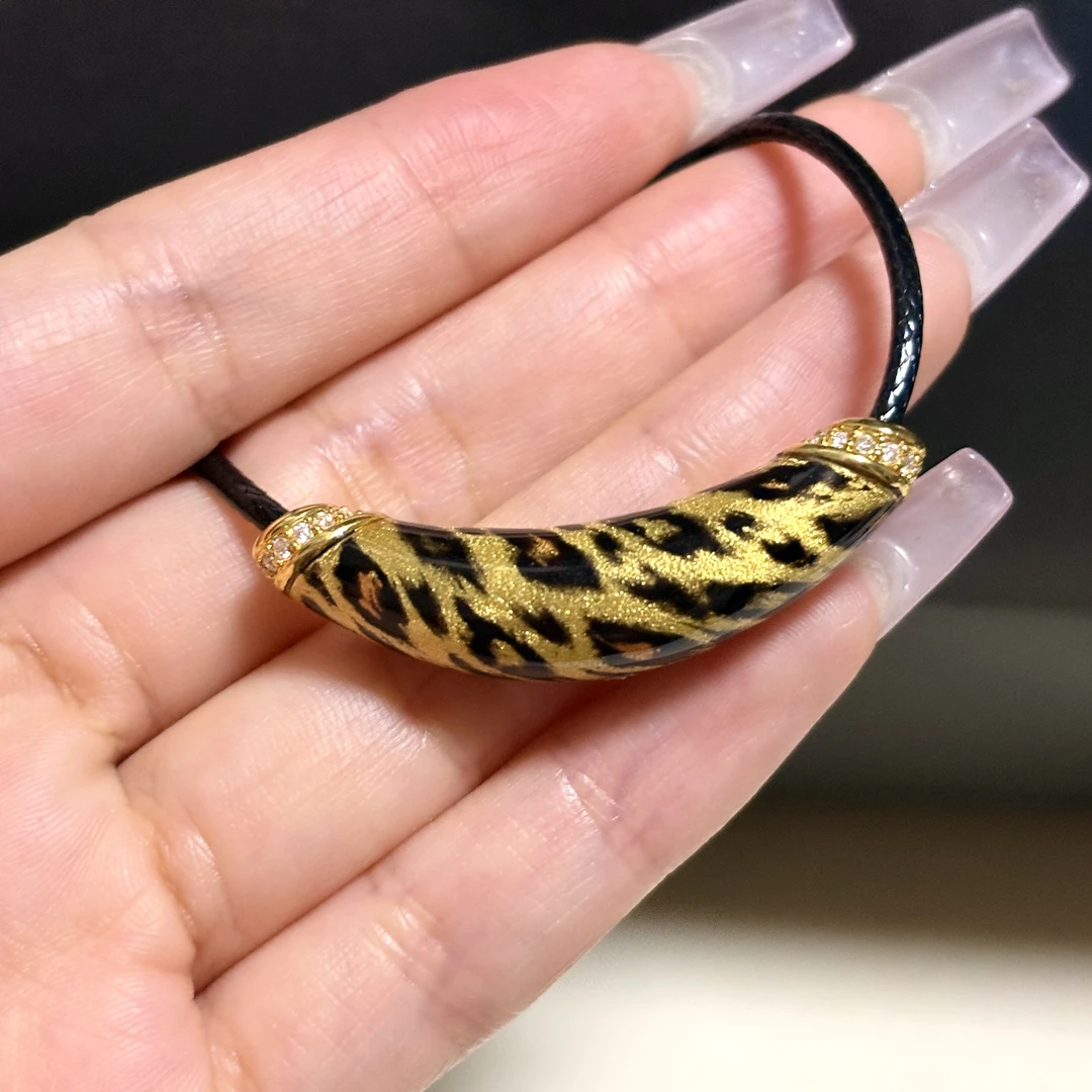 【阿雅专属】足金999豹纹奢华弯管（克重不足补差）