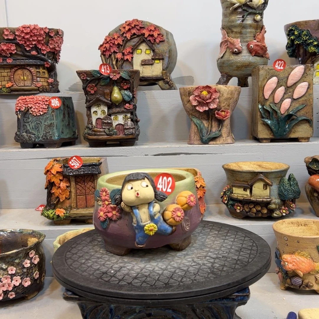 微瑕402号陶然花器手工花盆厂家直销