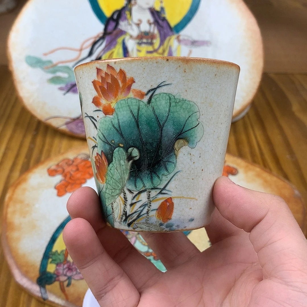 冬***雪杯景德镇陶瓷手作