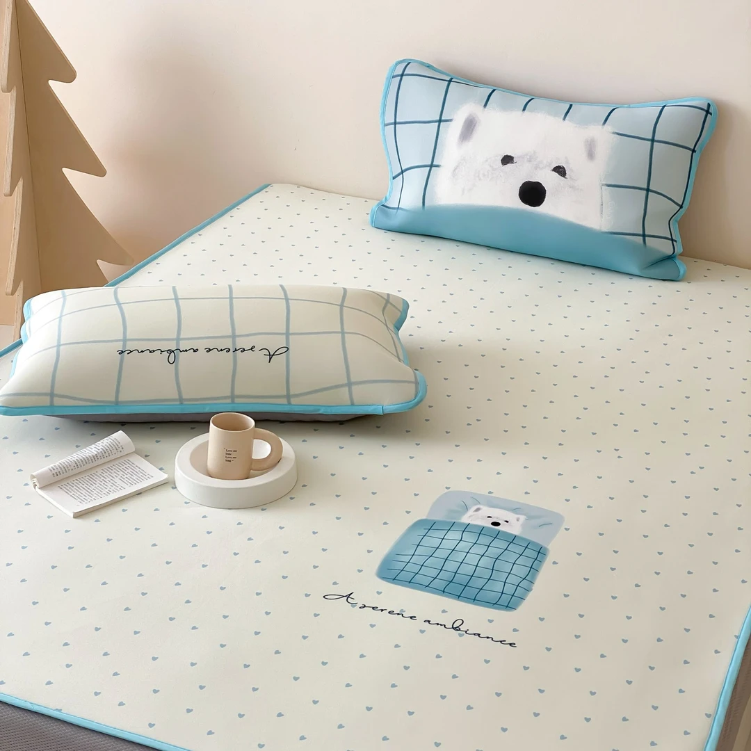 Heart Island【睡觉小狗】冰感纤维凉席卡通大版冰丝可爱款学生宿舍