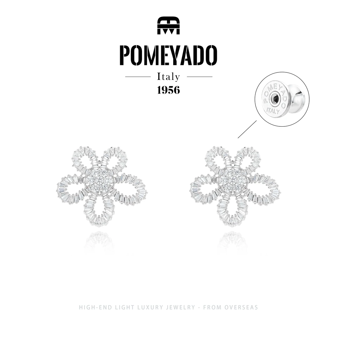 【一路生花】Pomeyado秋季新品轻奢绽放花朵耳钉F1179