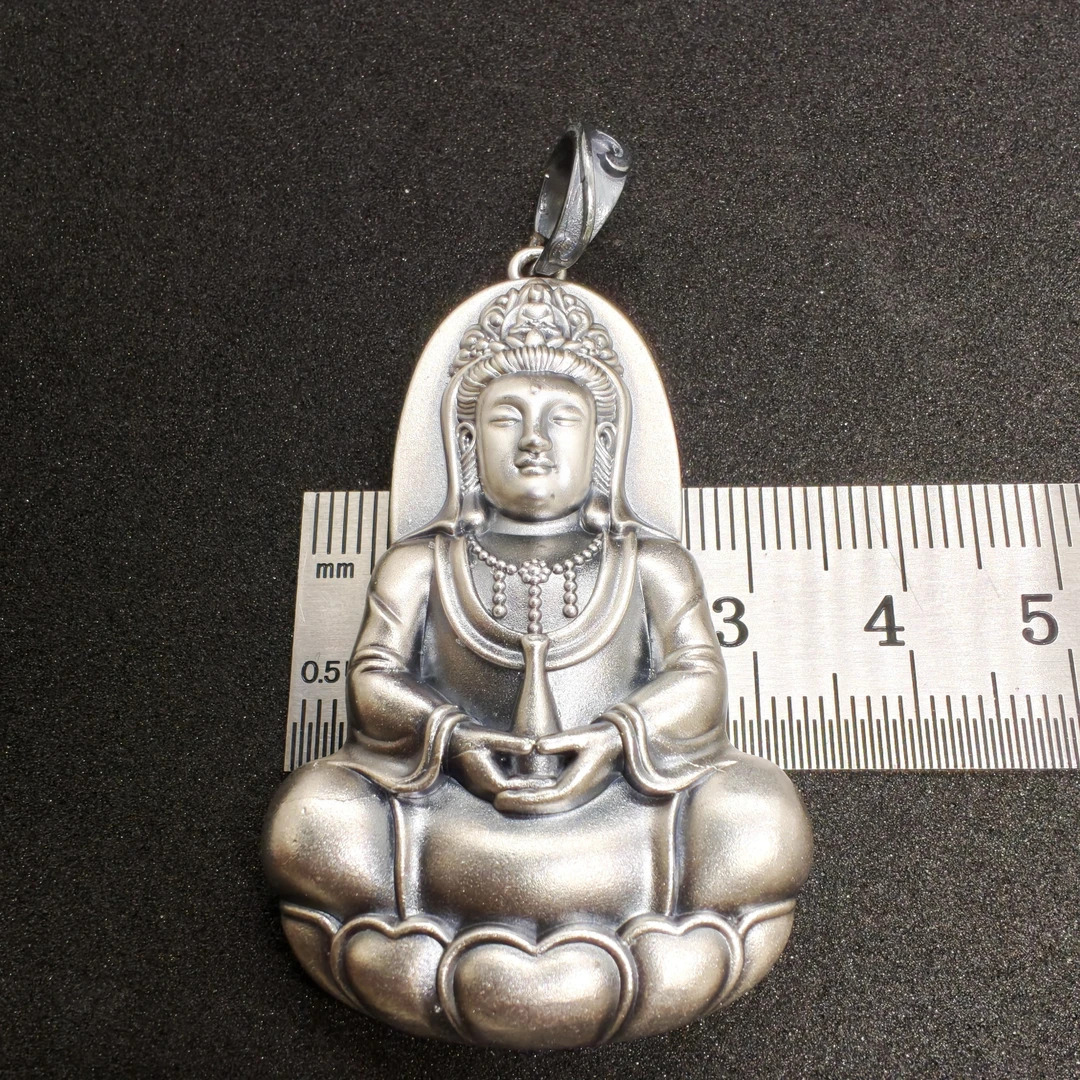 吊坠足银 纯银吊坠999足银观音14