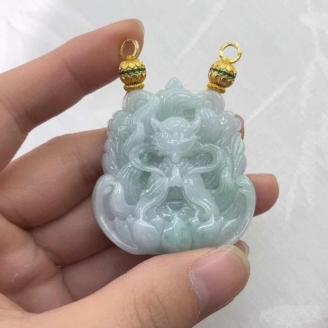 翡翠合金吊坠(赠链)国风