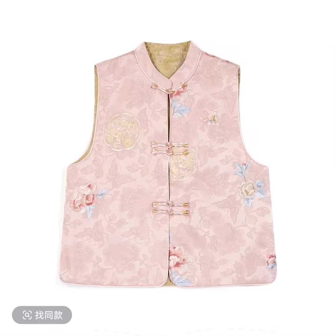 【花蕊】春季新款新中式国风文艺气质返潮复古国潮文化汉服马夹-P4