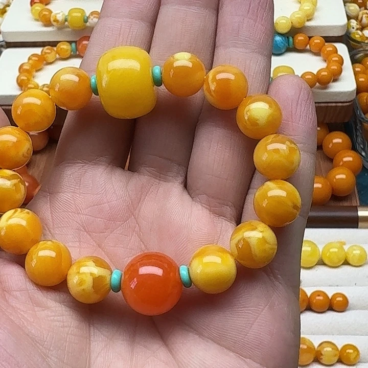 教***堂非金属精品老蜡色素串搭配一条