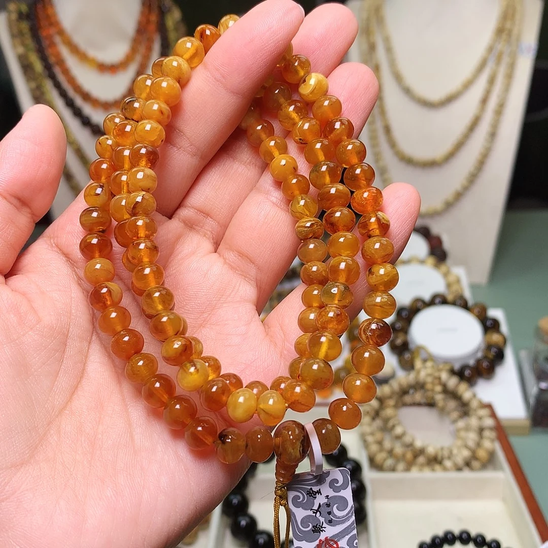 琥珀未镶嵌裸石橘蜜7