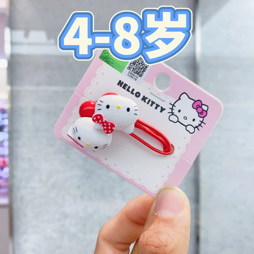 【YG-88029】红色双猫头发圈可爱女童儿童配饰发绳发饰