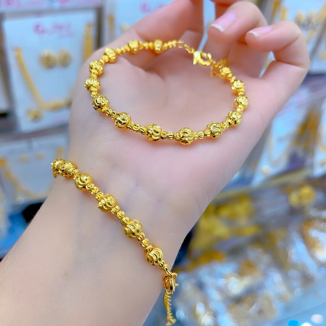 钛钢手镯 391新款手镯爆款白搭时尚金色铜合金白搭时尚金色