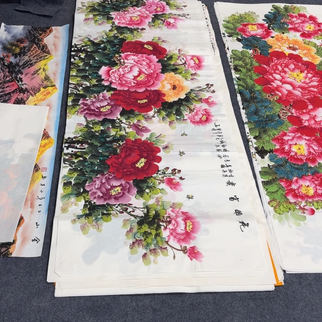 大***8国画180×70手绘画画画