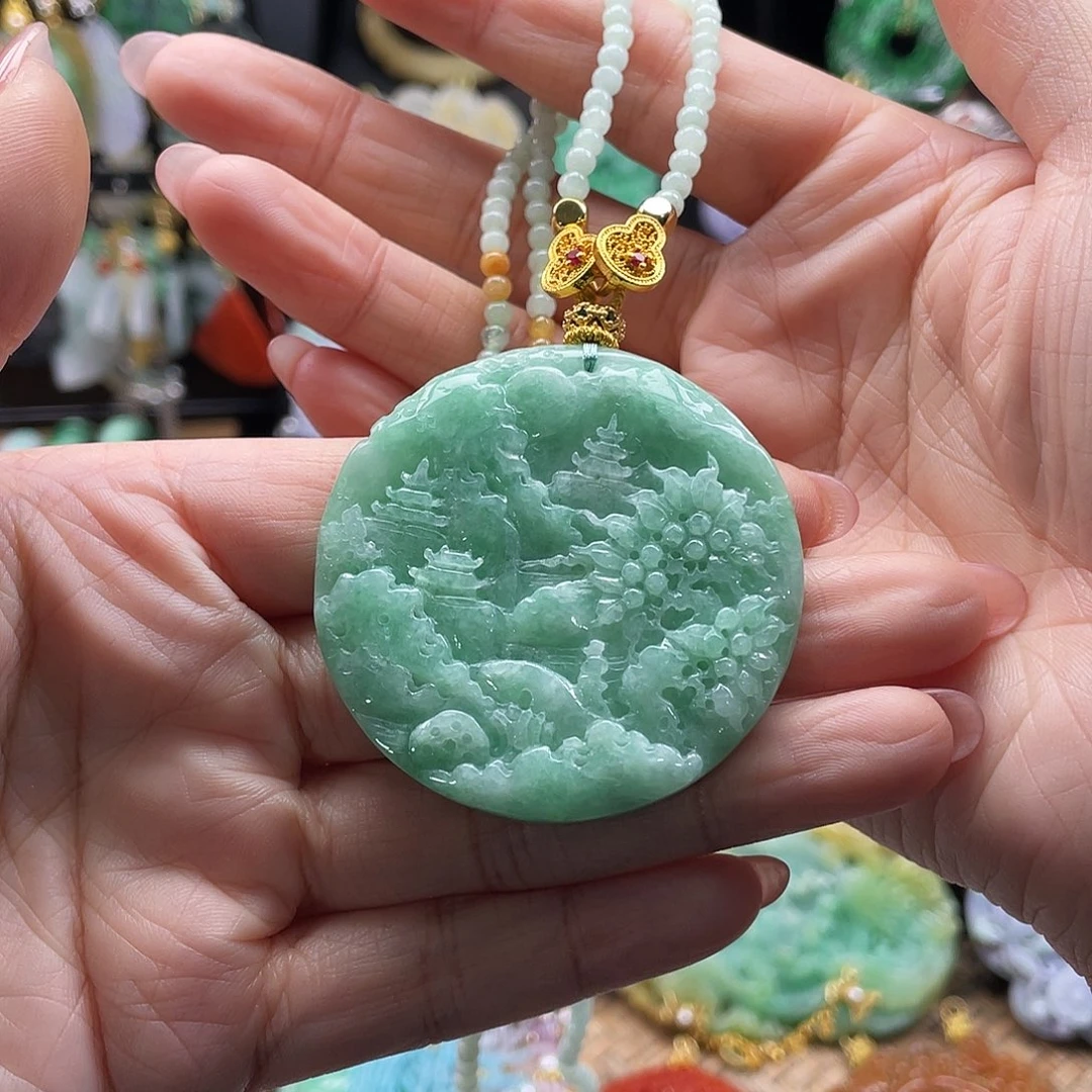 翡翠未镶嵌颈饰代编织