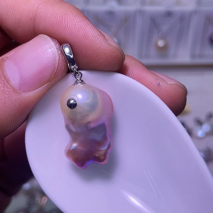 三***头合金颈饰淡水珍珠91