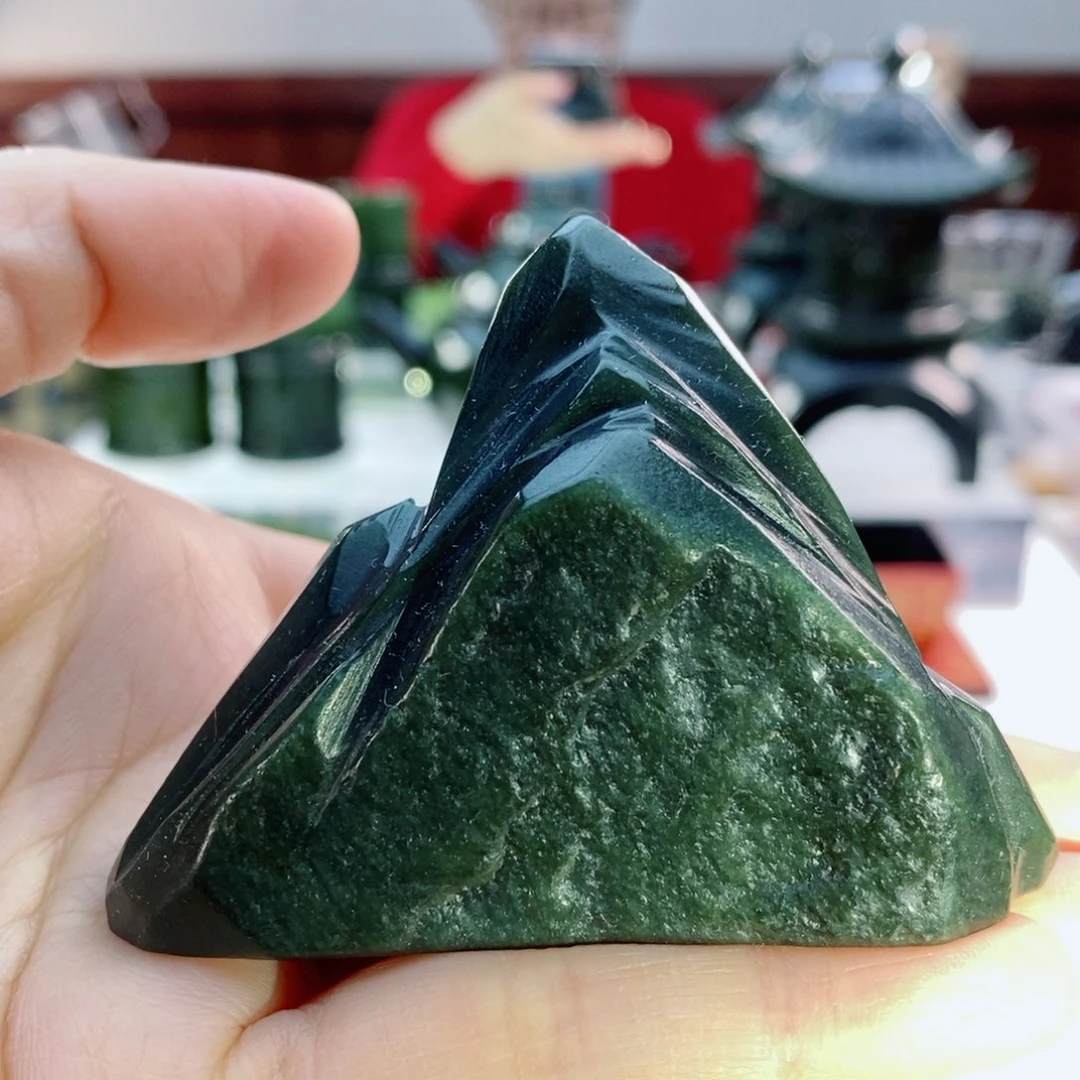 未镶嵌和田玉摆件玉山香插