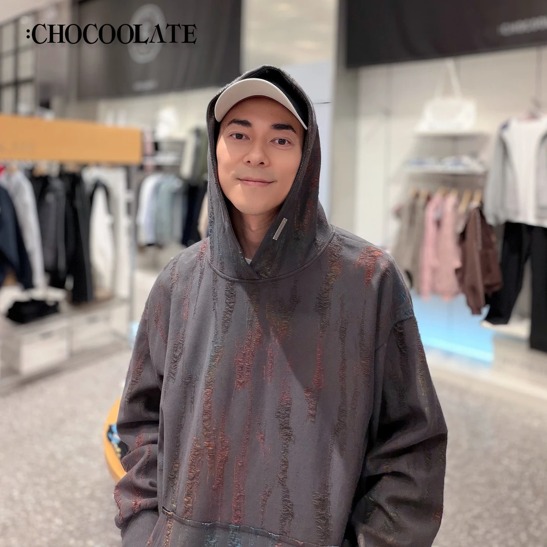 it：CHOCOOLATE飞线提花彩色扎染连帽卫衣6163-1416416【DB】