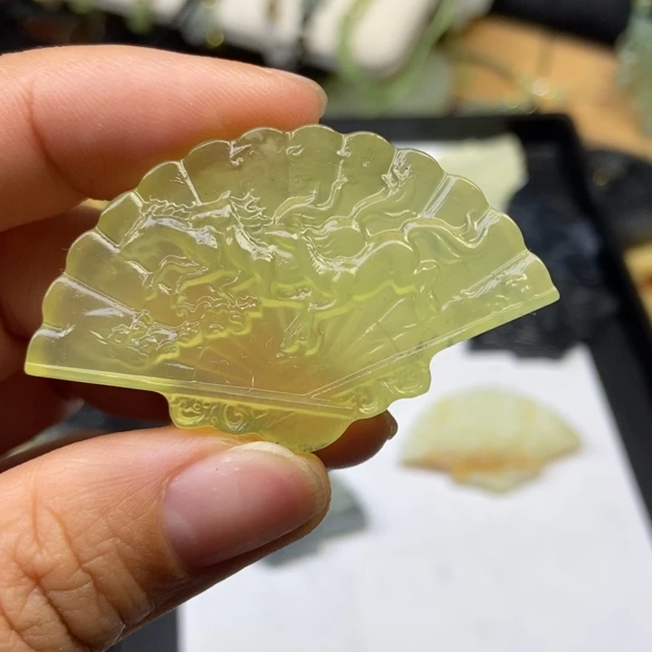 蛇纹石玉合金颈饰