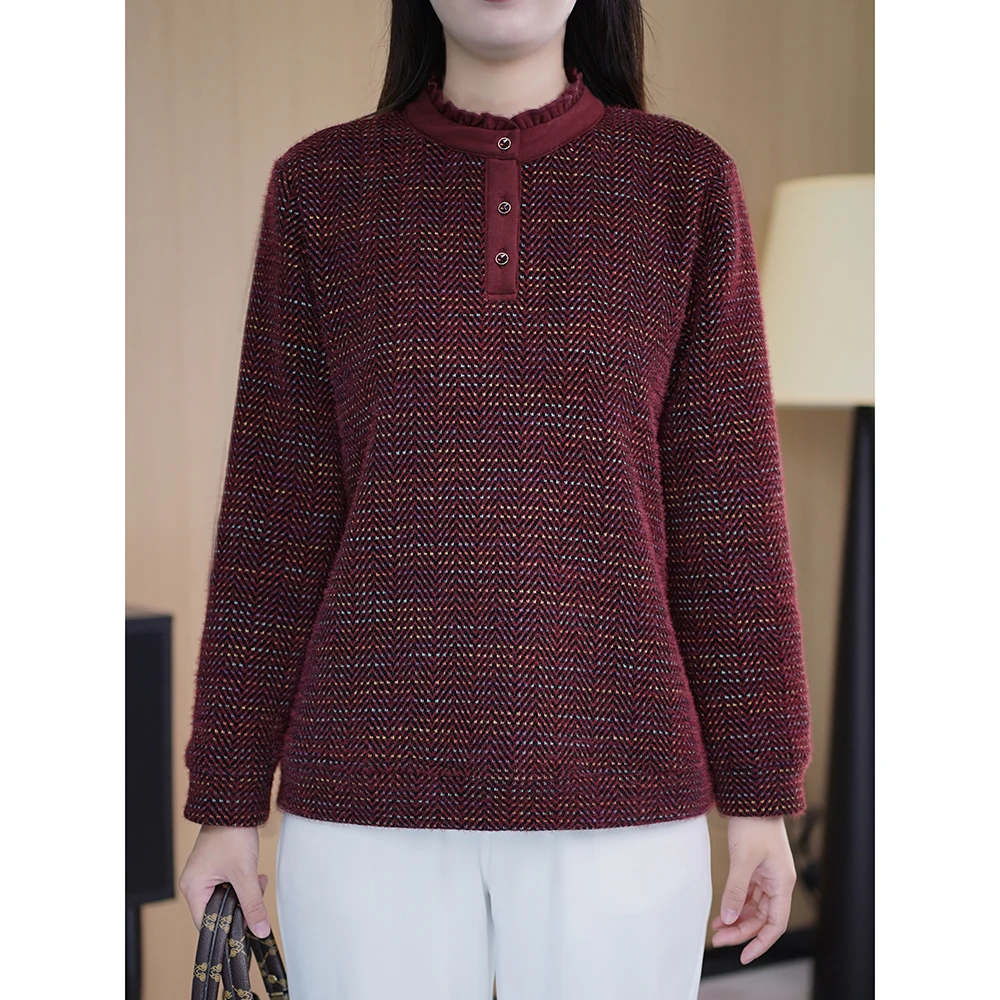 冬季百搭毛衣洋气质上衣胖mm大码时髦女装上档次上衣显瘦品质衣服