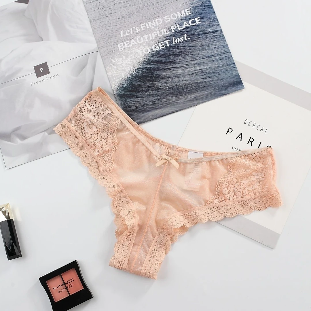 时尚潮流女士蕾丝网纱家居小裤