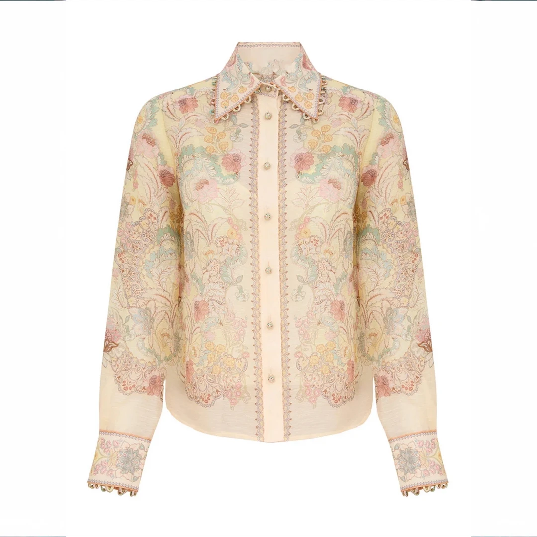 26早春新款定位印花衬衫