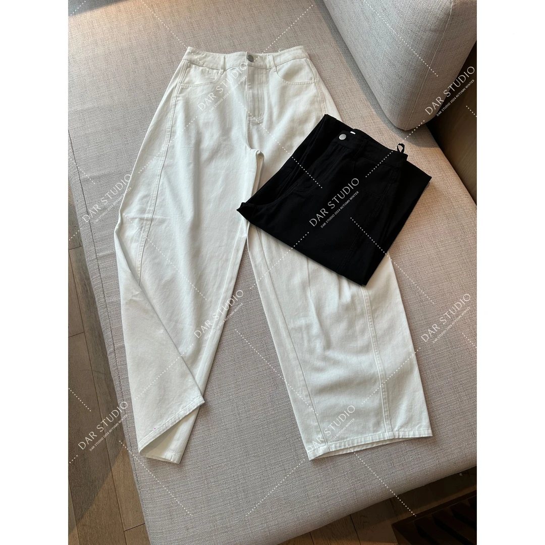 DAR STUDIO 深圳货【镰刀裤】  2025长绒棉新款显瘦牛仔裤 88291