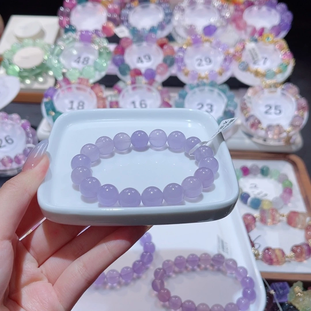 水晶手串未镶嵌雅**z奶紫萤石